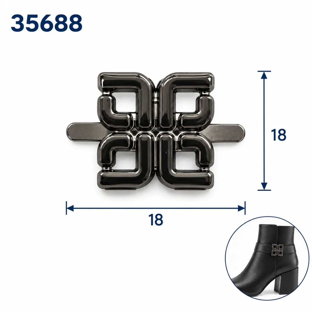 35688 czarny nikiel, złoto włoskie, nikiel