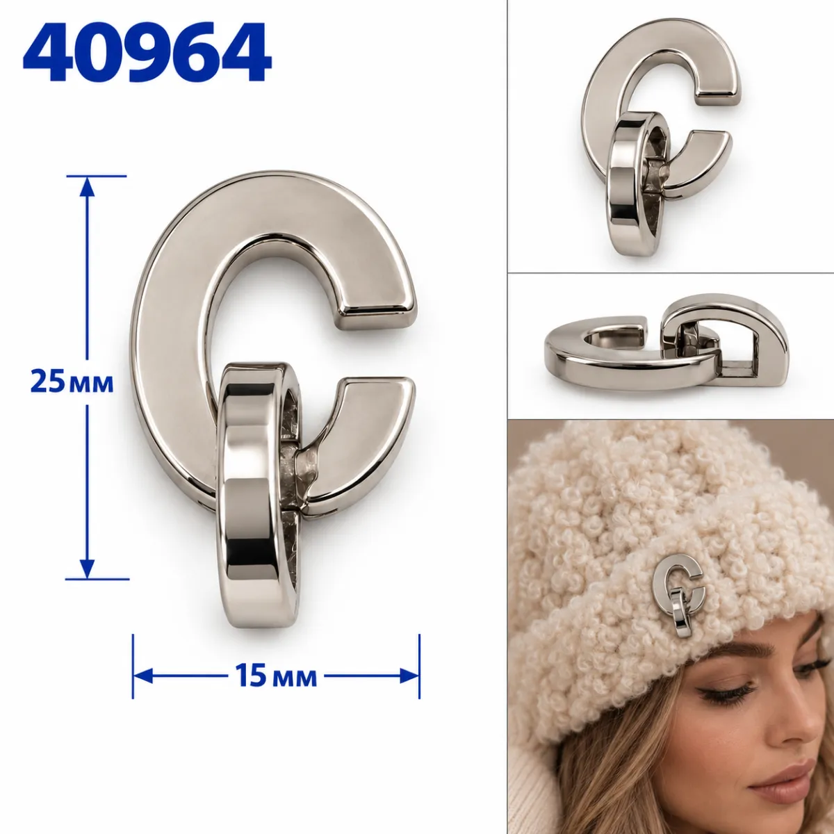 40964 nichel, satinato scuro
